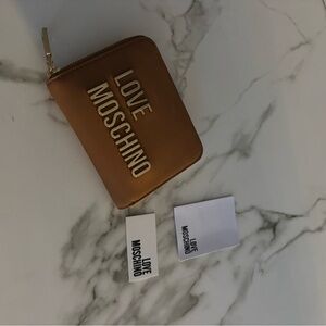 Love Moschino Tan Wallet with Gold Logo
